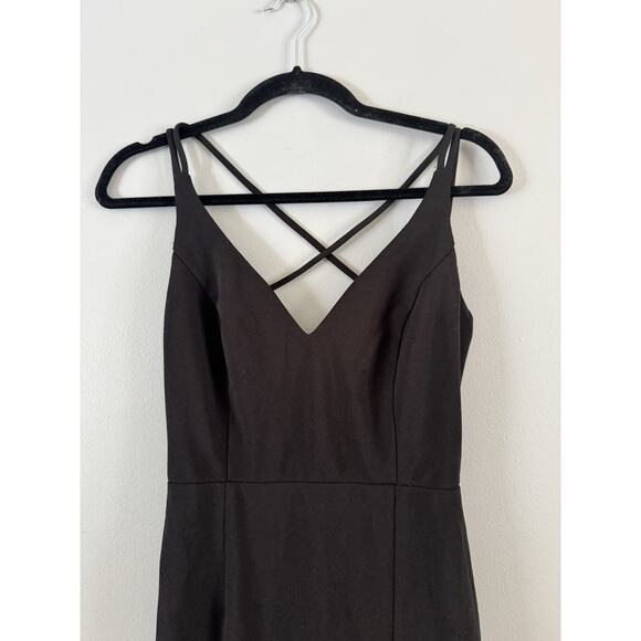 NWOT Lulus All This Allure Black Strappy Backless Mermaid Maxi Dress Size Medium - Picture 7 of 11